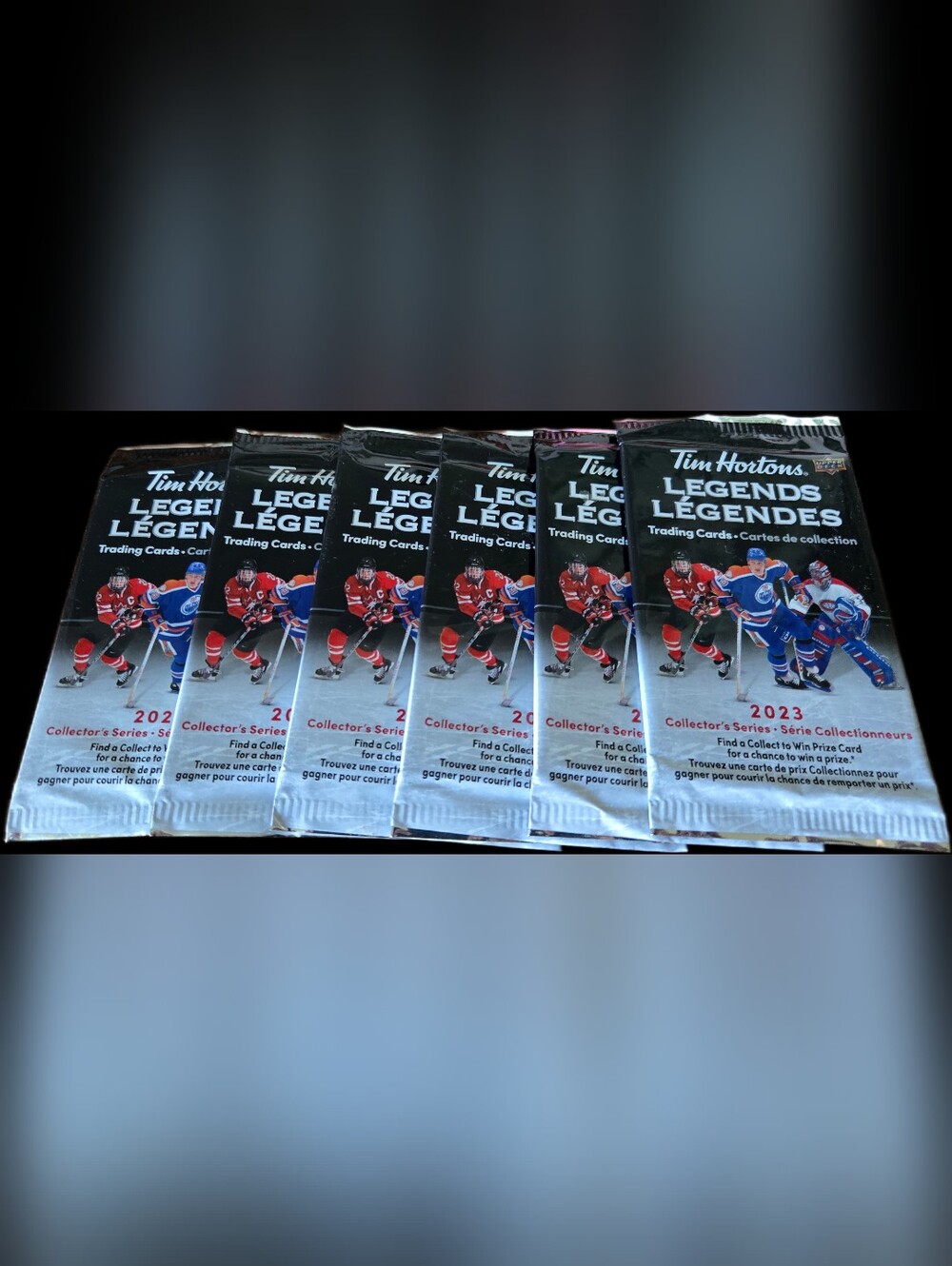 6-Pack Lot: 2023 Upper Deck Tim Hortons Legends Hockey Cards (Sealed)